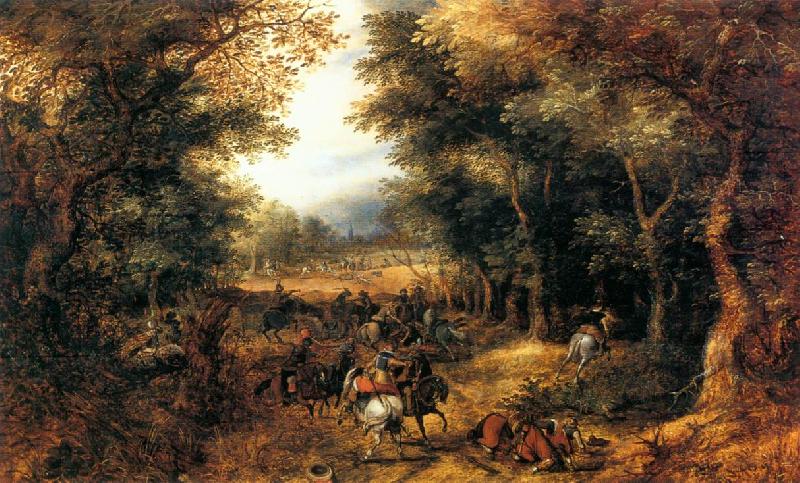 VINCKBOONS, David Forest Scene with Robbery wr oil painting image